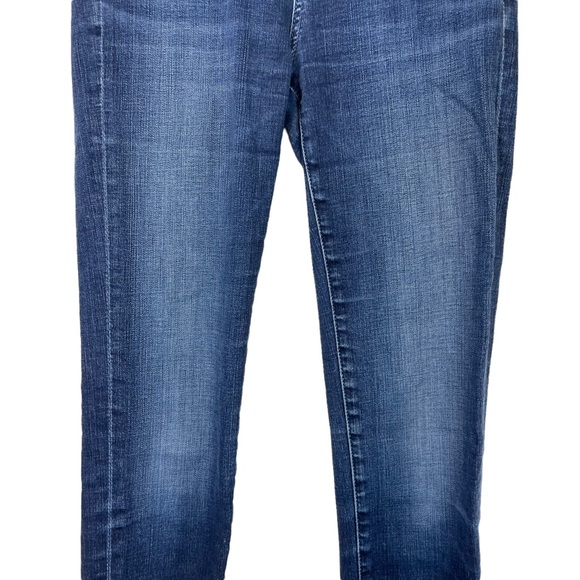 AG The Prima Mid-Rise Cigarette Skinny Jean Denim Size 25 Blue Embroidered USA - Picture 8 of 15